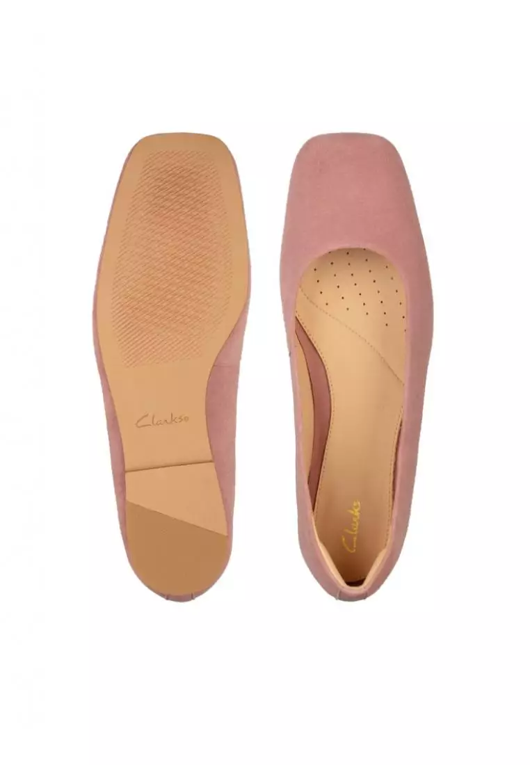 Clarks Clarks Pure Ballet2 Rose Suede Womens Shoes  with Cushion Plus and Medal Rated Tannery Technology