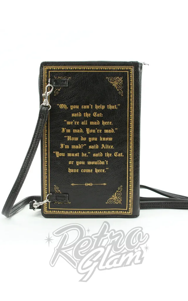 Comeco Alice in Wonderland Black Crossbody/Clutch Handbag