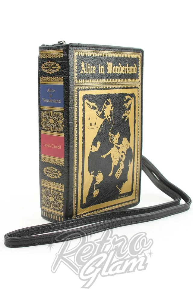 Comeco Alice in Wonderland Black Crossbody/Clutch Handbag