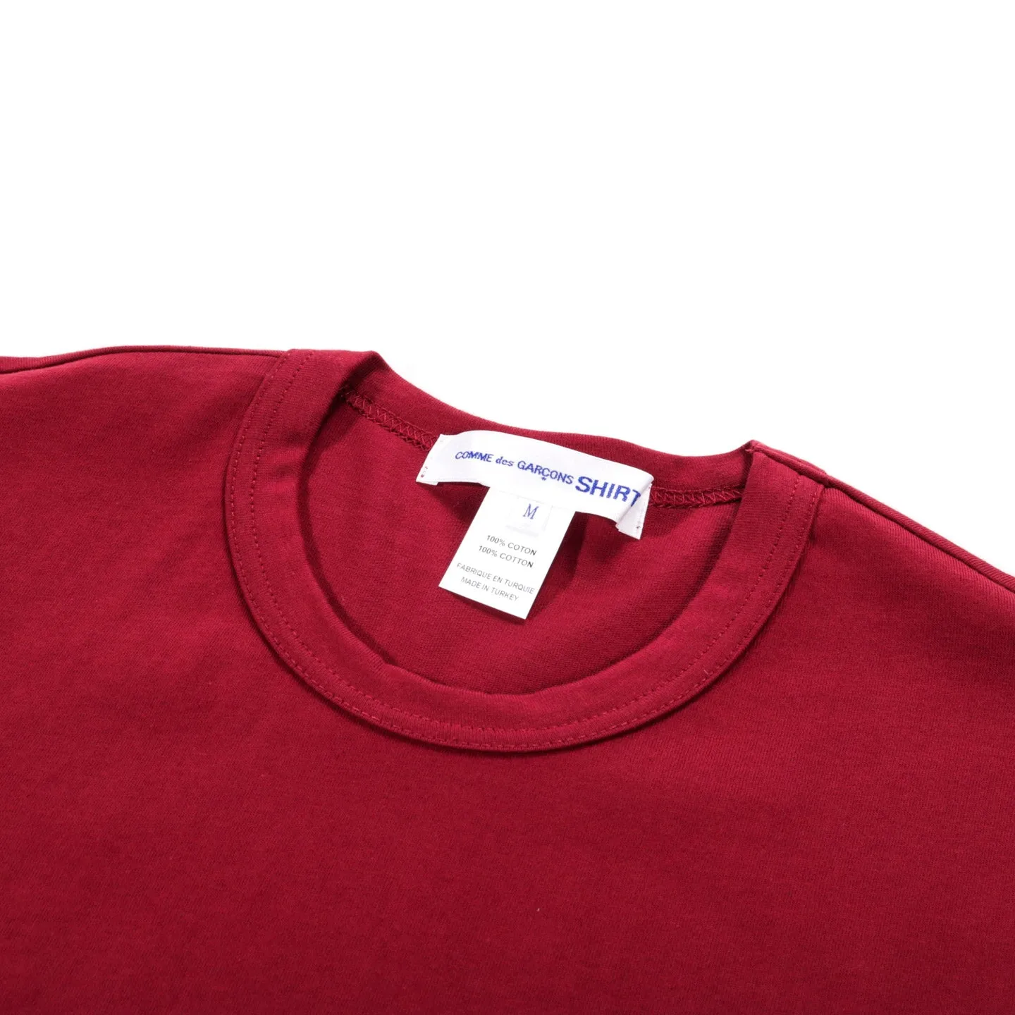 COMME DES GARCONS SHIRT T016 T-SHIRT BURGUNDY