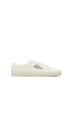 Court Classic SL/06 Embroidered Sneakers in Canvas and Leather - Cream