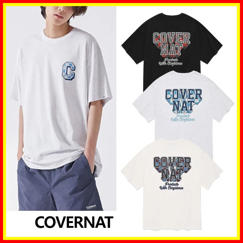 COVERNAT  |Unisex Street Style U-Neck Plain Cotton Short Sleeves Logo