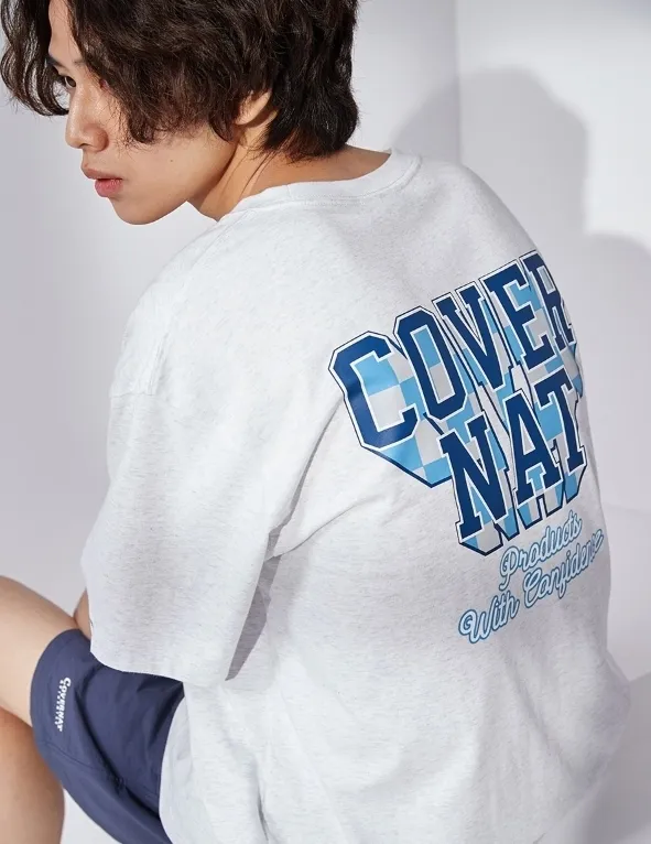 COVERNAT  |Unisex Street Style U-Neck Plain Cotton Short Sleeves Logo