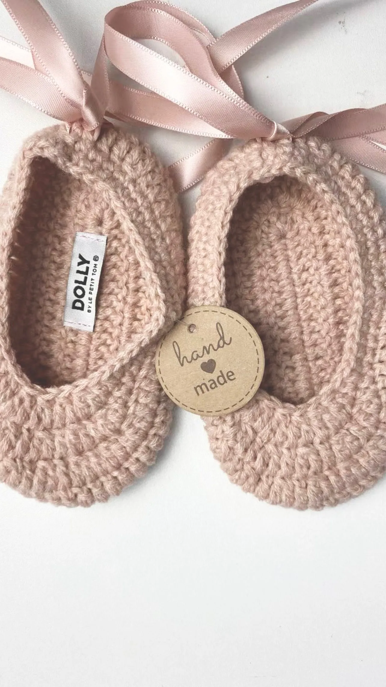 DOLLY by Le Petit Tom  CROCHET BABY BALLERINAS ballet pink