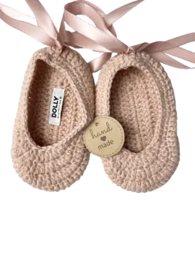 DOLLY by Le Petit Tom  CROCHET BABY BALLERINAS ballet pink