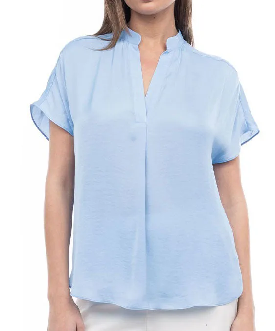 Drop Shoulder Blouse - Celestial Blue