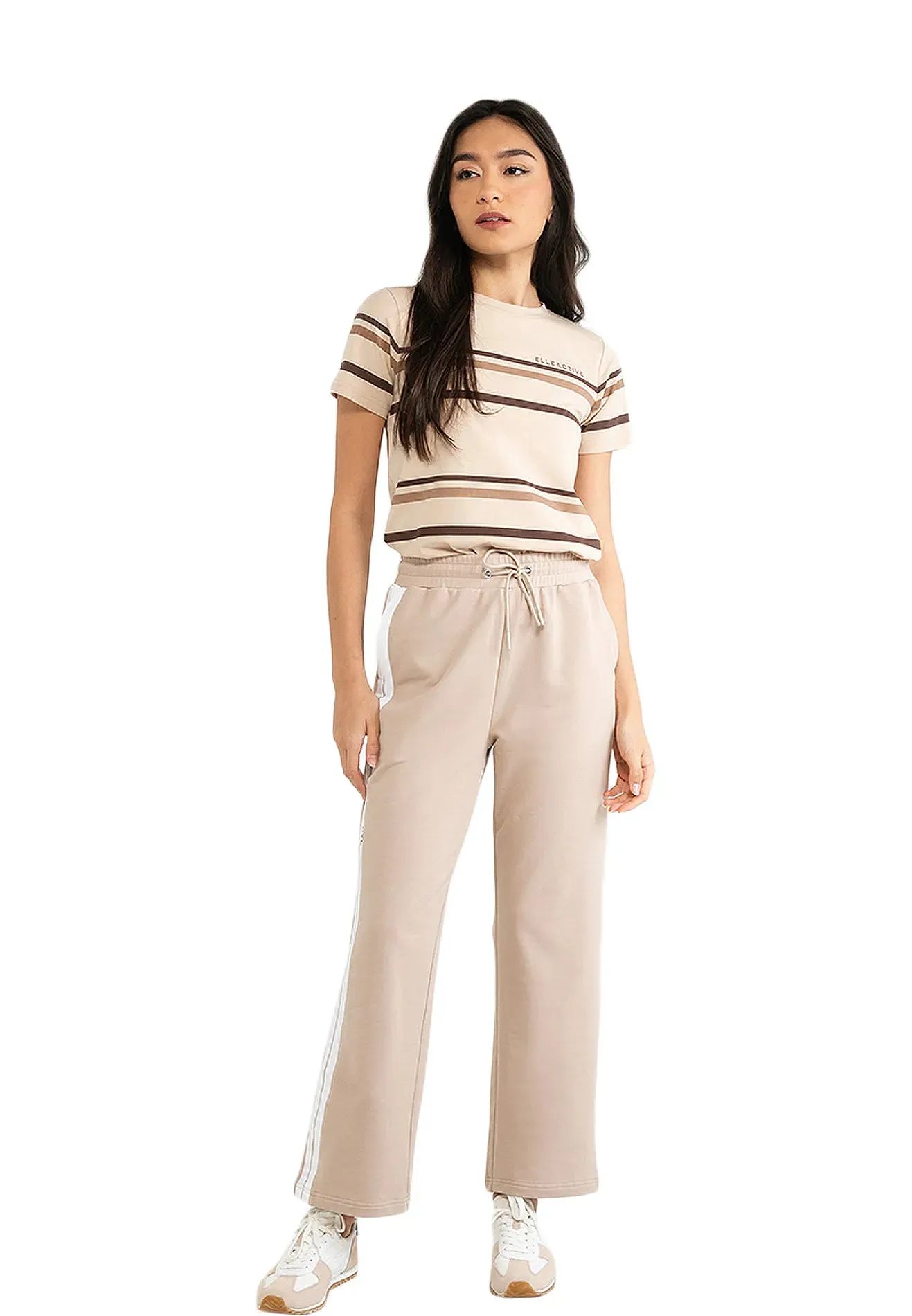 ELLE Active Casual Striped Sweatpants