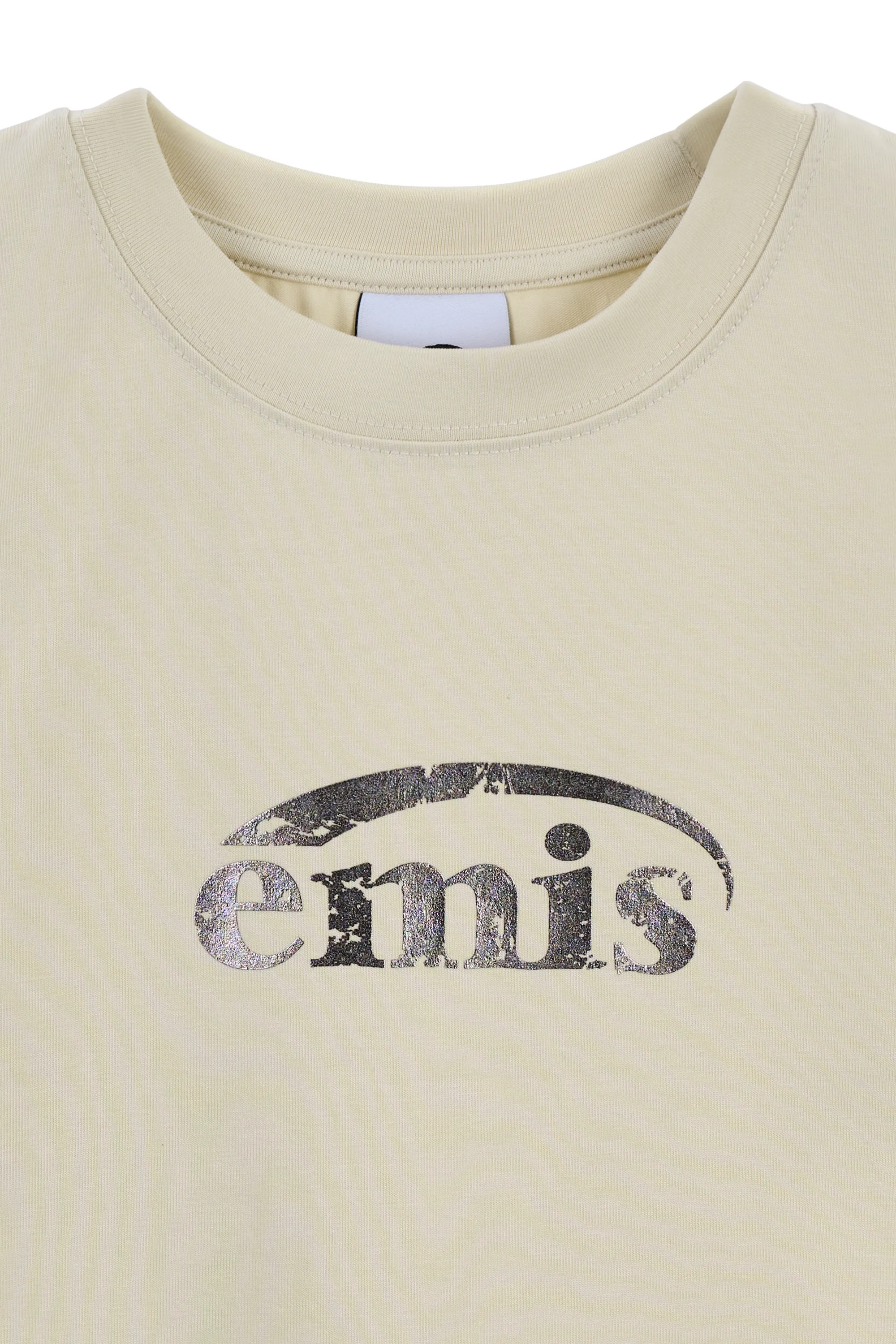 EMIS  |Casual Style Street Style Plain Cotton Logos on the Sleeves