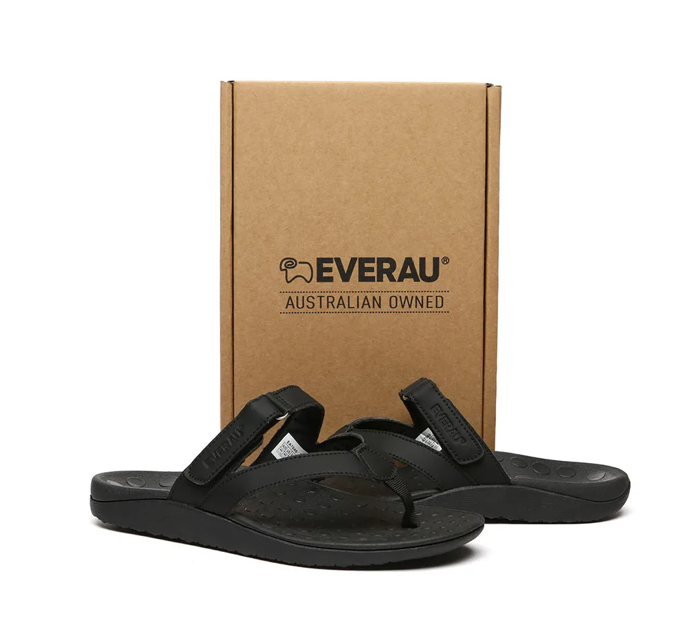 EVERAU Arch Support Hook and Loop Orthotic Thongs