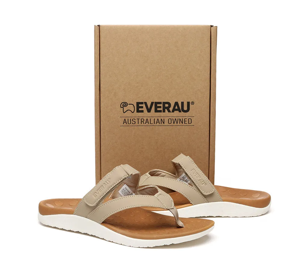 EVERAU Arch Support Hook and Loop Orthotic Thongs