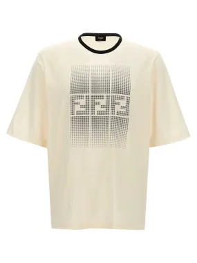 FENDI  |Fendi 'Gradient FF' logo t-shirt