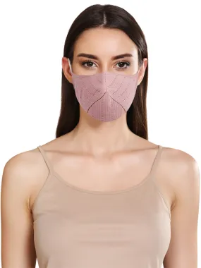 Fitted Face Mask In Textured Jersey Fabric