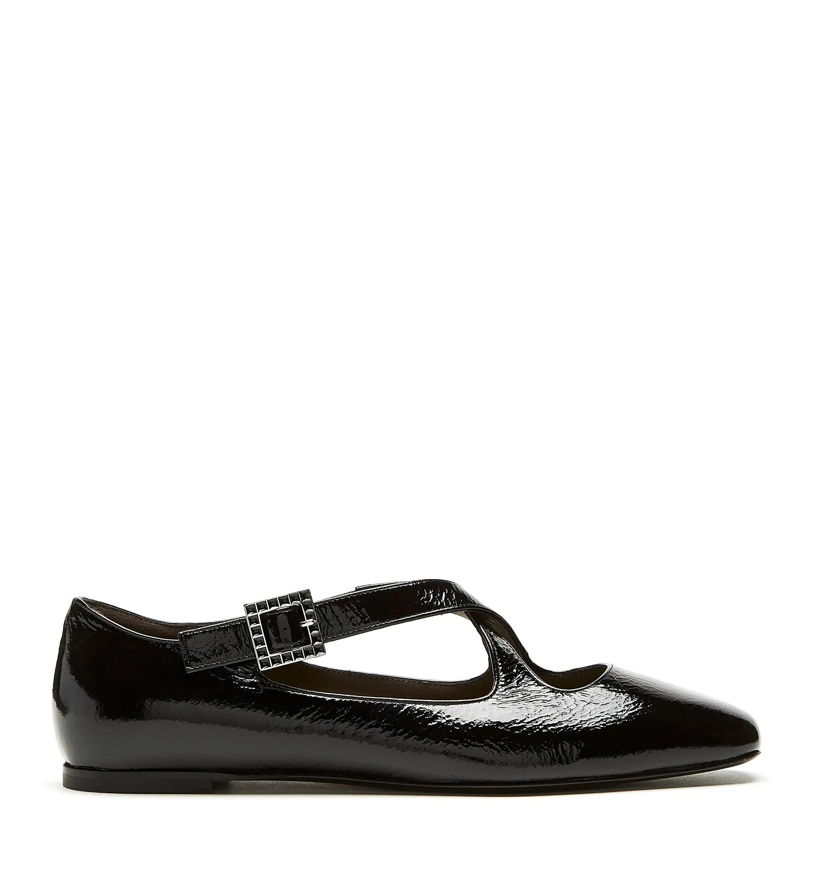 FRANZ CRINKLE LEATHER FLAT