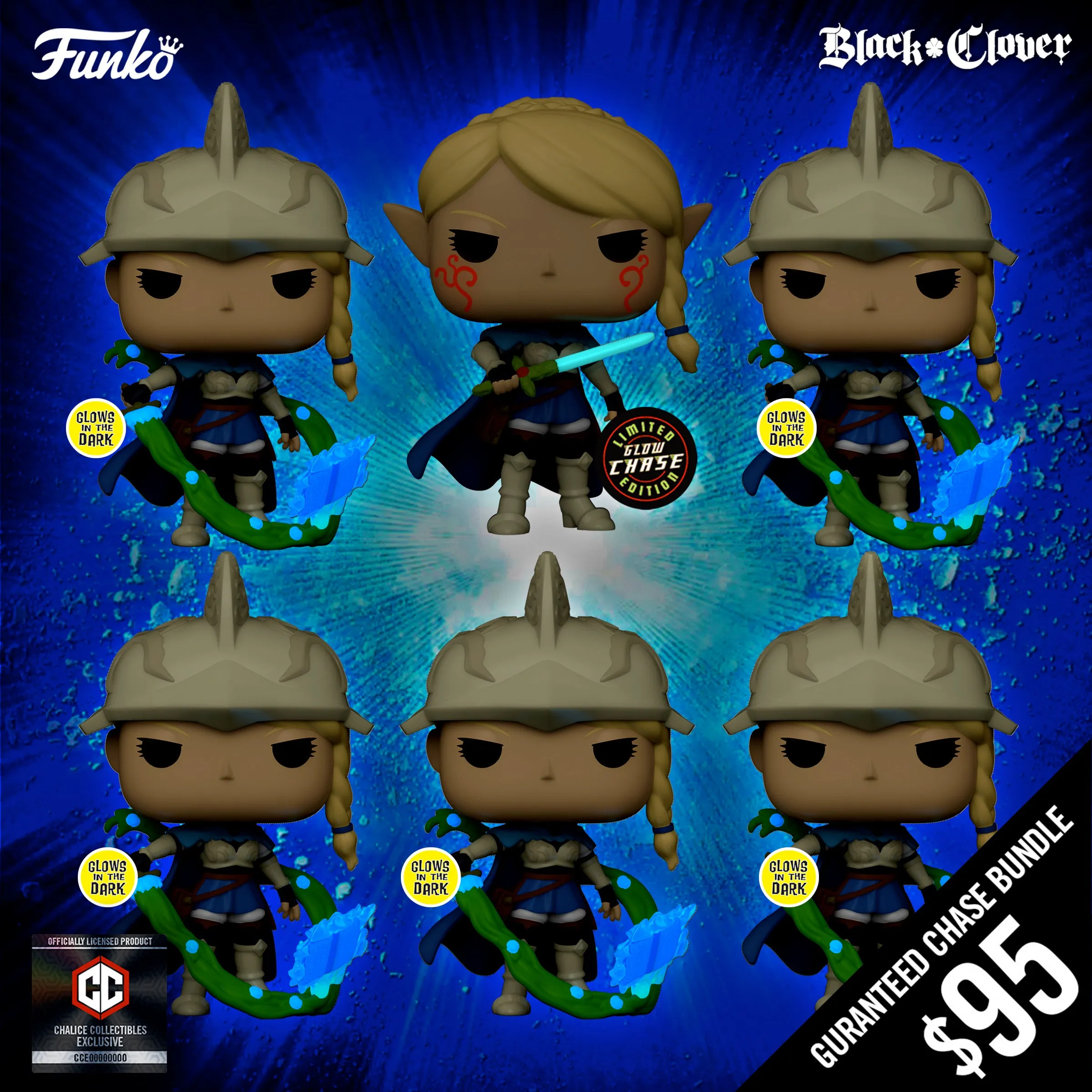 Funko Pop! Chalice Collectibles Exclusive: Black Clover: Charlotte (Guaranteed Chase Bundle) #1155