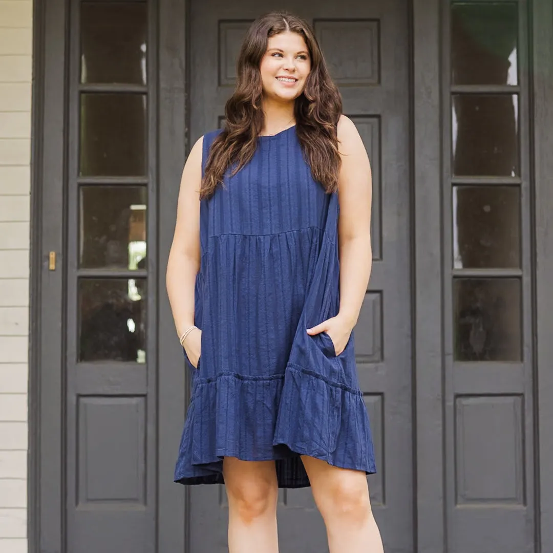 Girl From Your Dreams Dress, Navy