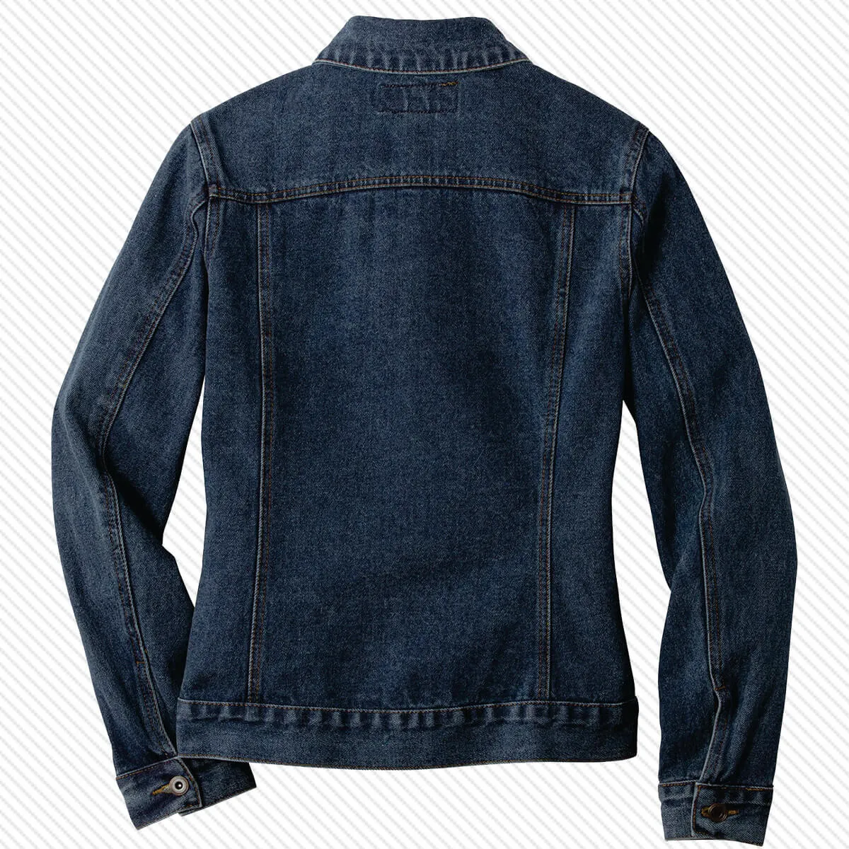 Greek Stonewashed Indigo Denim Jacket, Embroidered Greek Letters - Port Authority J7620 - EMB