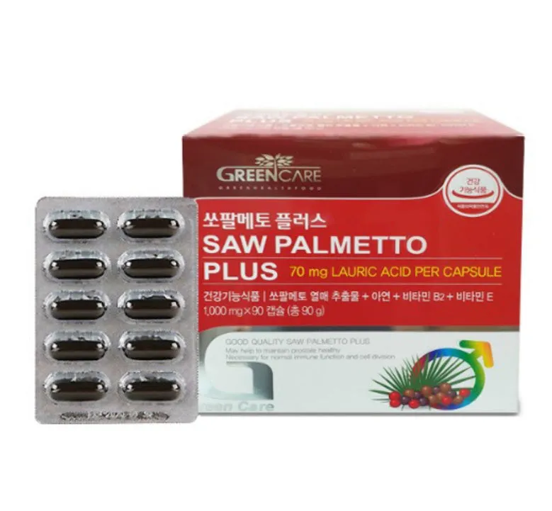 GREENCARE Saw Palmetto Plus 90 Capsules Mens Prostate Health Supplements Vitamin Zinc Improve Endurance Immunity Energy Male Hus