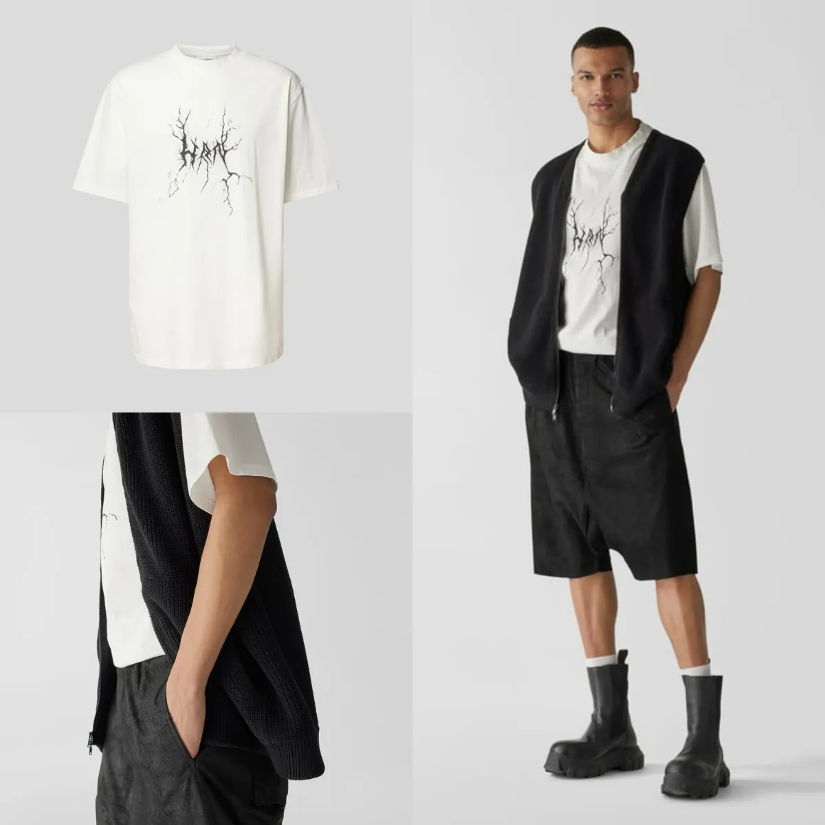 HAN KJOBENHAVN  |Crew Neck Gingham Unisex Blended Fabrics Street Style U-Neck