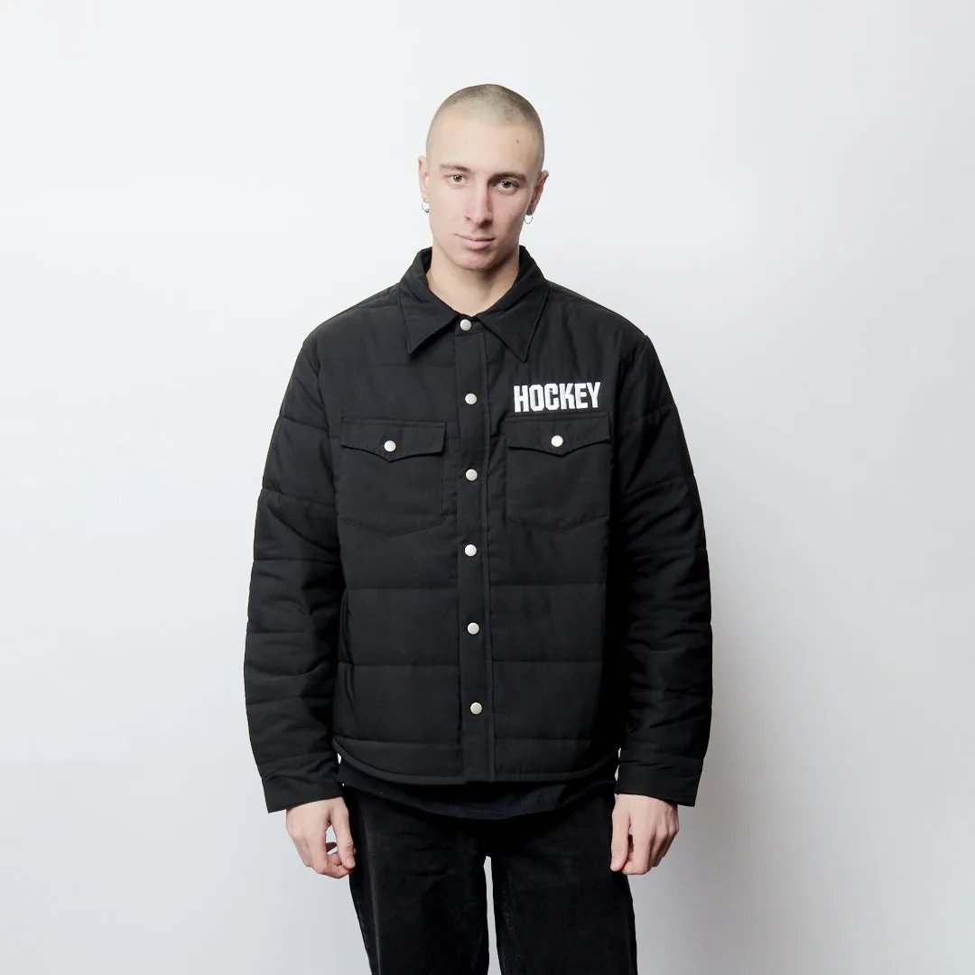 Hockey Skateboards Down Snap Jacket - Black