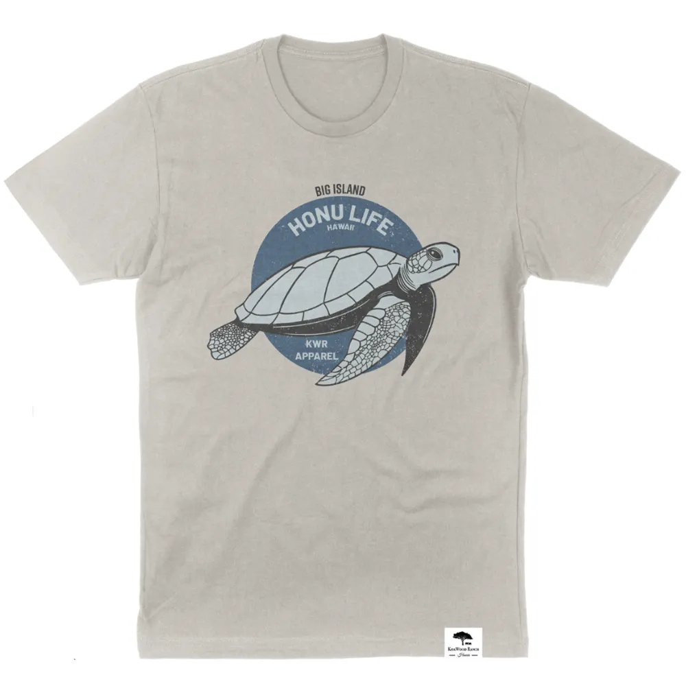 Honu Life Short Sleeve Tee - Light Gray