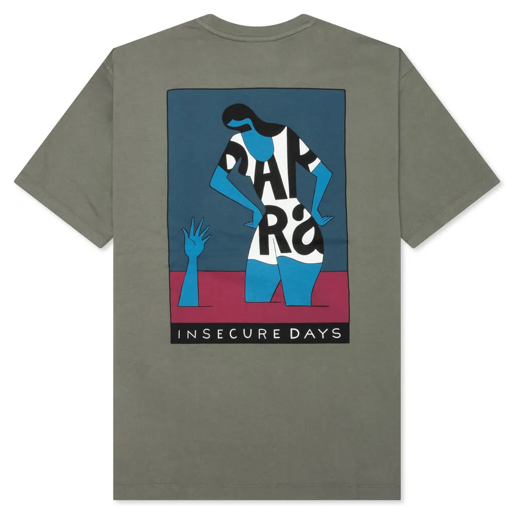 Insecure Days T-Shirt - Greyish Green