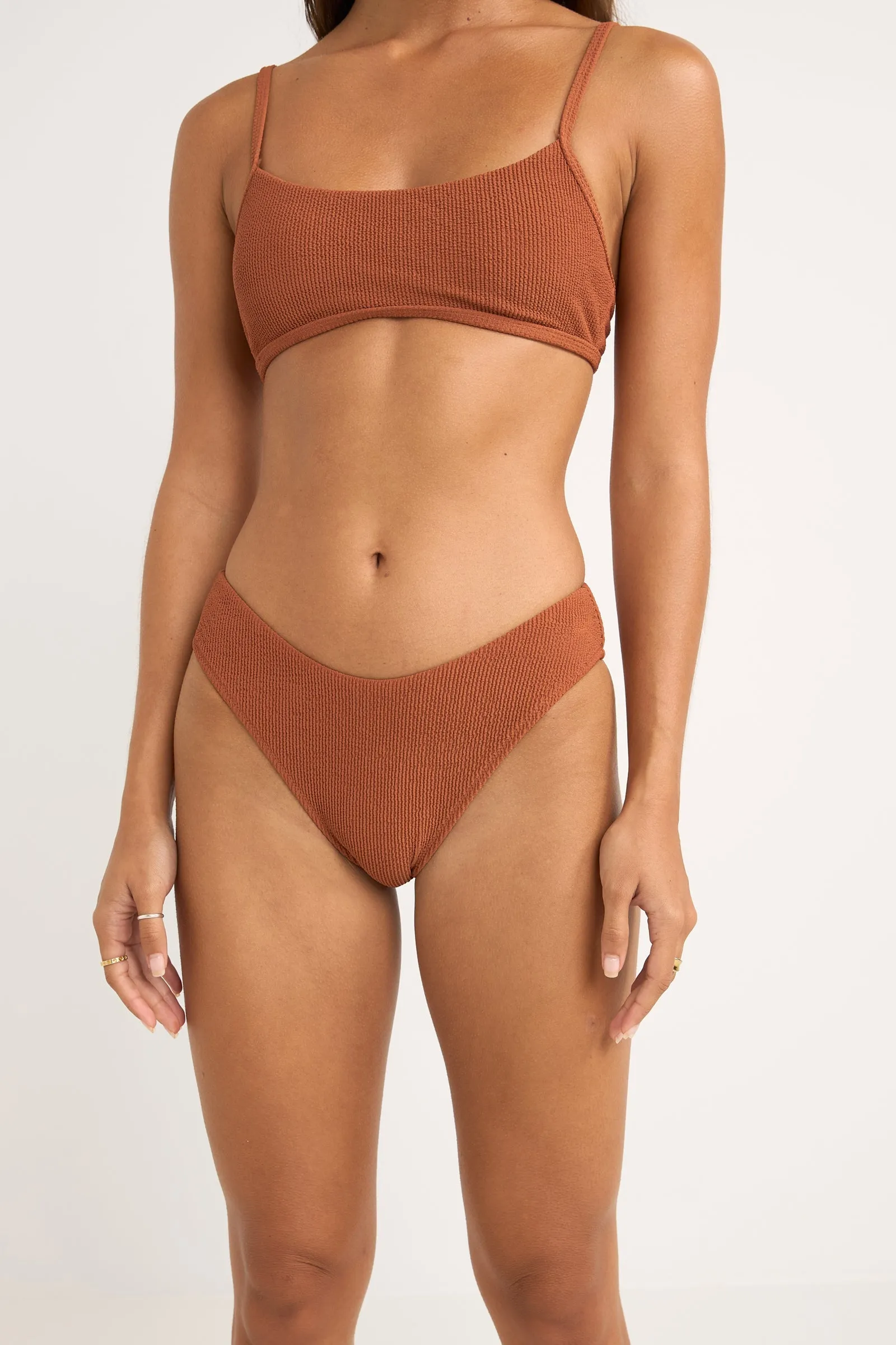 Isla Rib Holiday Pant Caramel