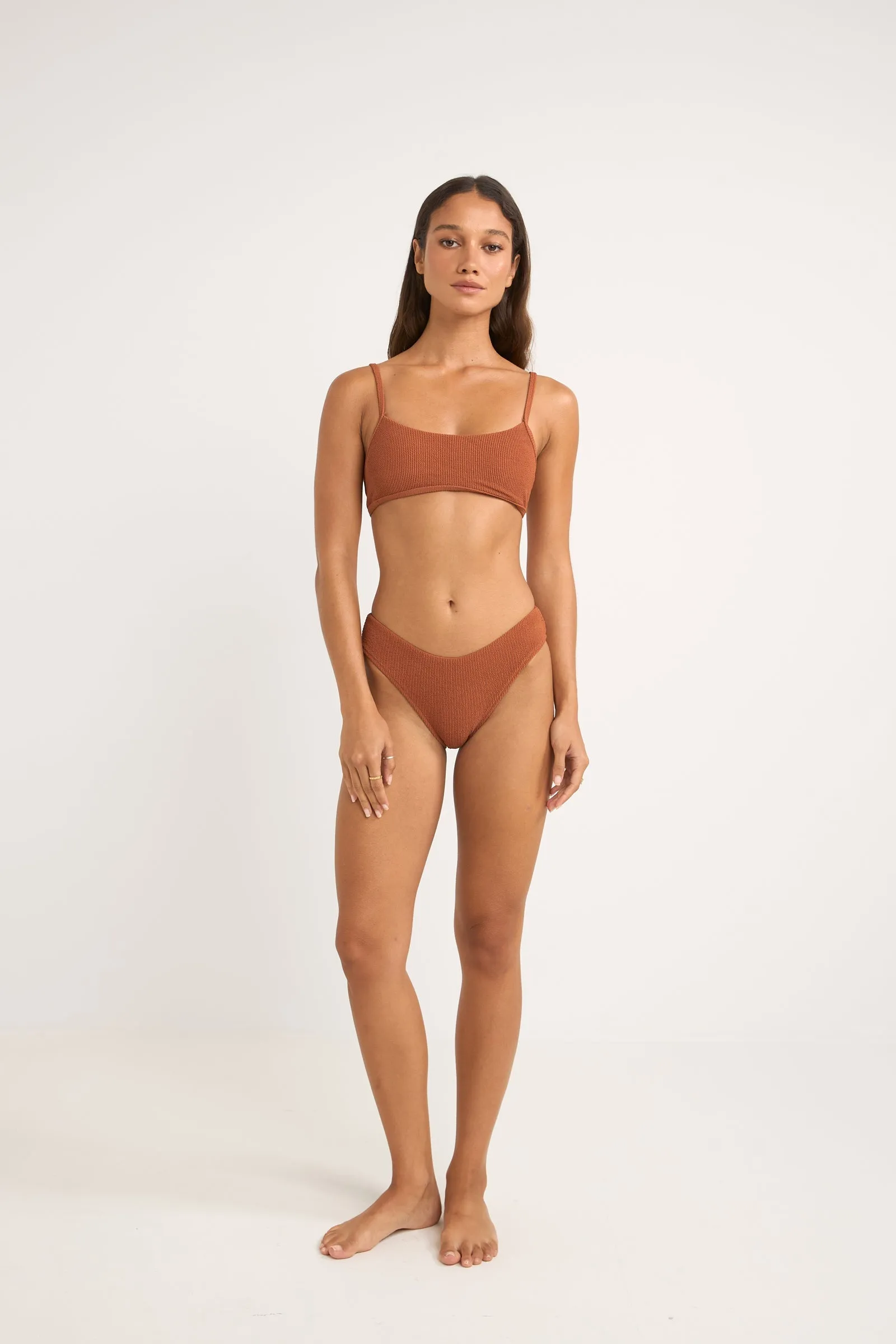 Isla Rib Holiday Pant Caramel