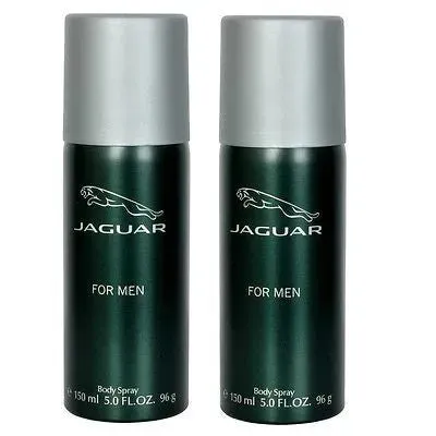 Jaguar Classic Green Body Spray Deodorant for Men (Set of 2 x 150 ml)