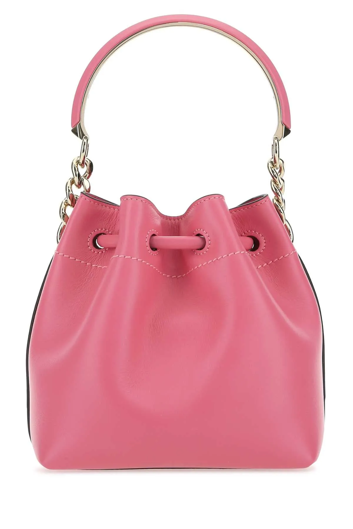 Jimmy Choo Bon Bon Logo Detailed Bucket Bag