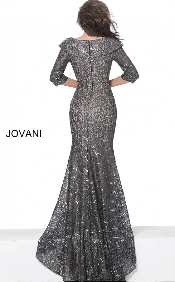 Jovani 03426 Long Long Sleeve Formal Lace Evening Gown