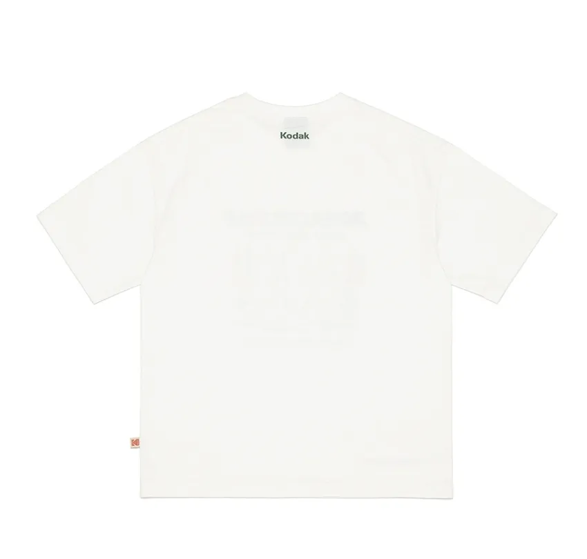 KODAK  |Unisex Street Style U-Neck Cotton Short Sleeves Logo