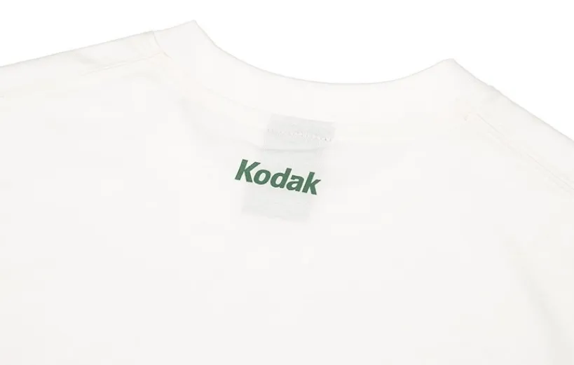 KODAK  |Unisex Street Style U-Neck Cotton Short Sleeves Logo