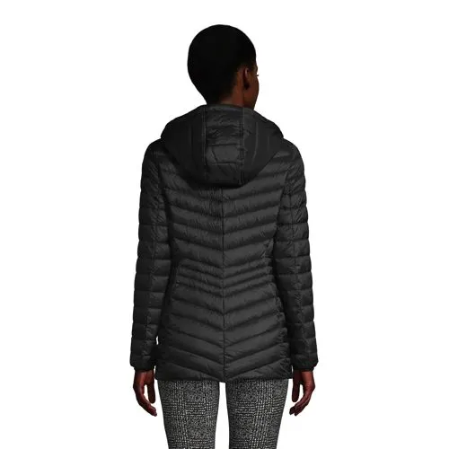 Lands' End Ladies' Ultra Lightweight Packable Down Jacket with Hood