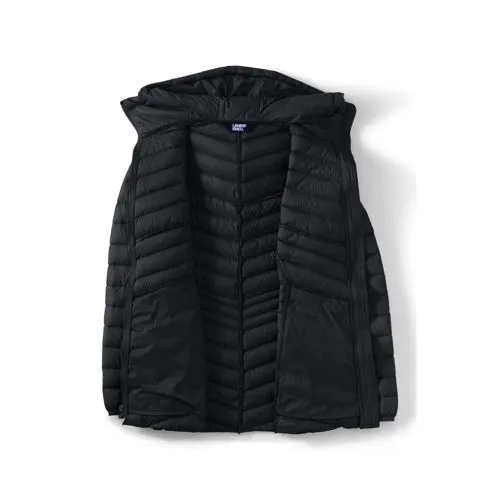 Lands' End Ladies' Ultra Lightweight Packable Down Jacket with Hood