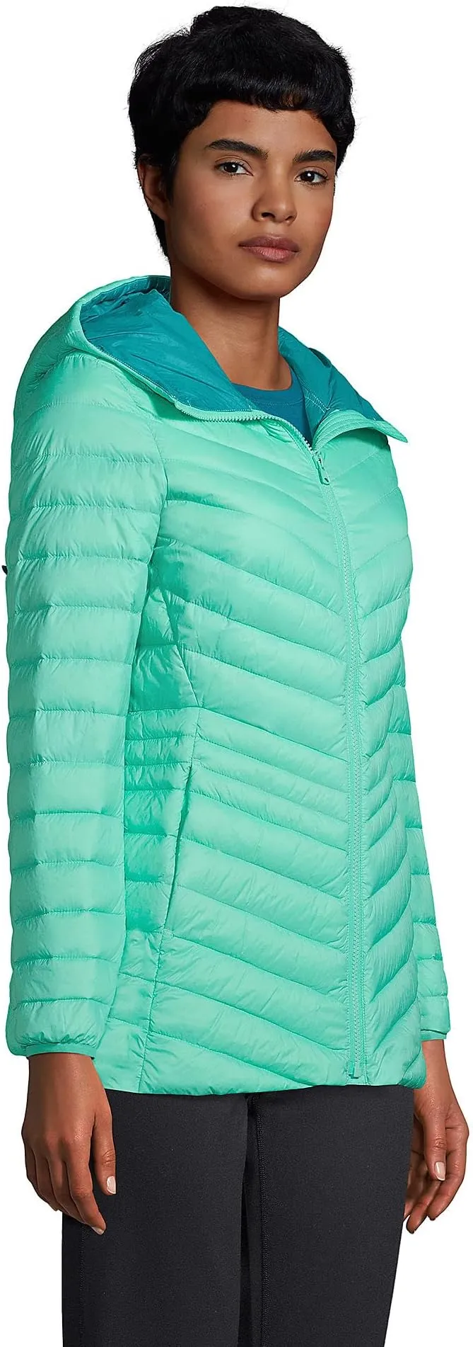 Lands' End Ladies' Ultralight Down Puffer Jacket Packable