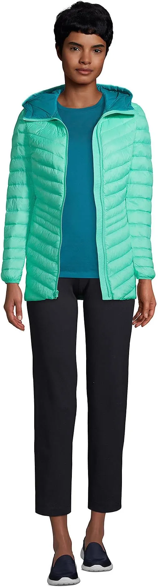 Lands' End Ladies' Ultralight Down Puffer Jacket Packable