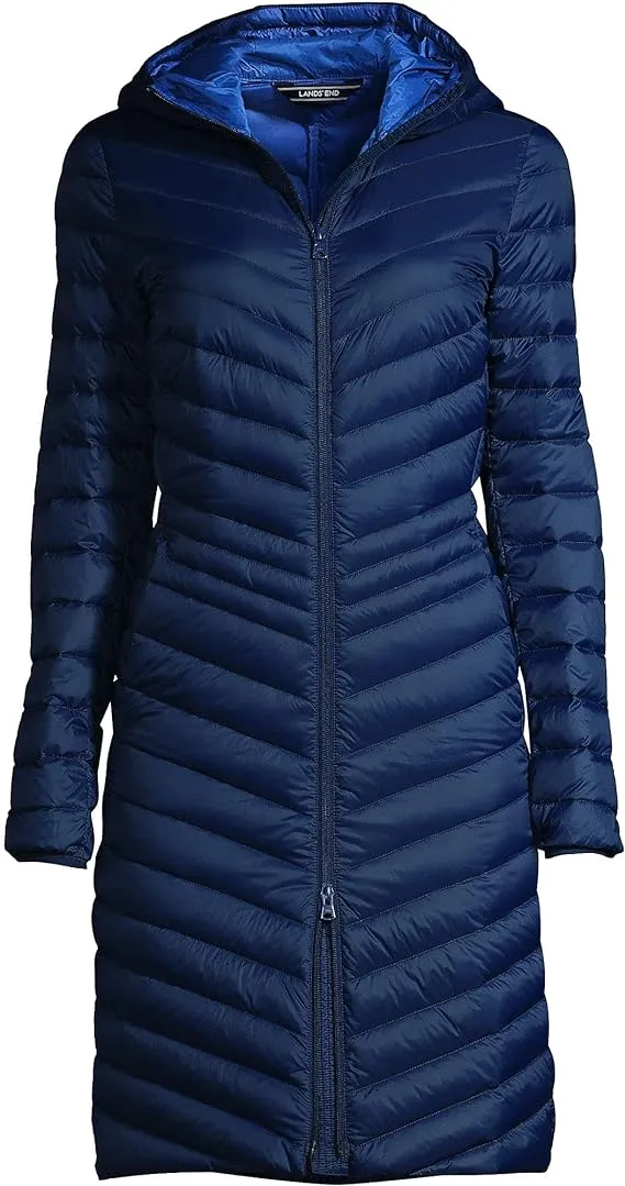 Lands' End Ladies' Ultralight Packable Long Down Coat