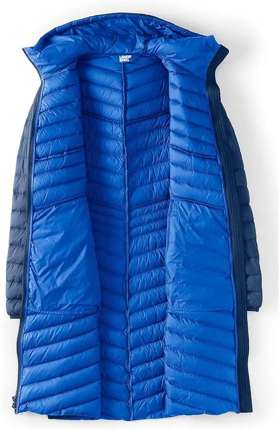 Lands' End Ladies' Ultralight Packable Long Down Coat