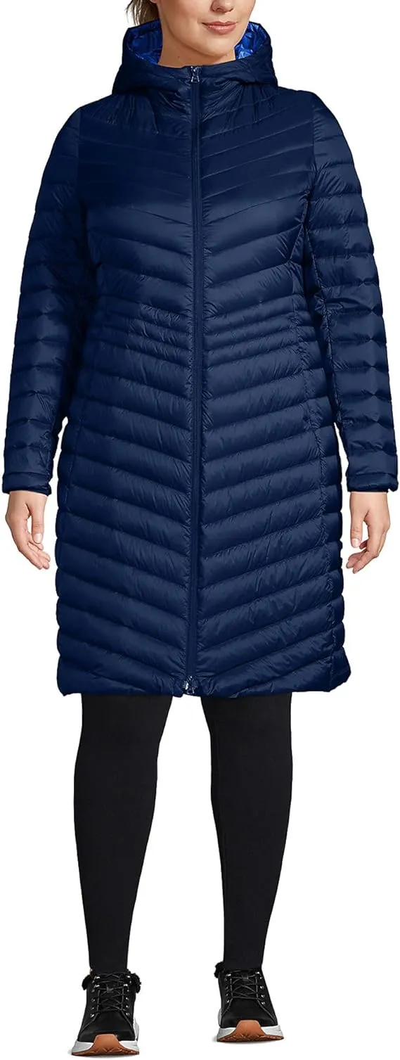 Lands' End Ladies' Ultralight Packable Long Down Coat