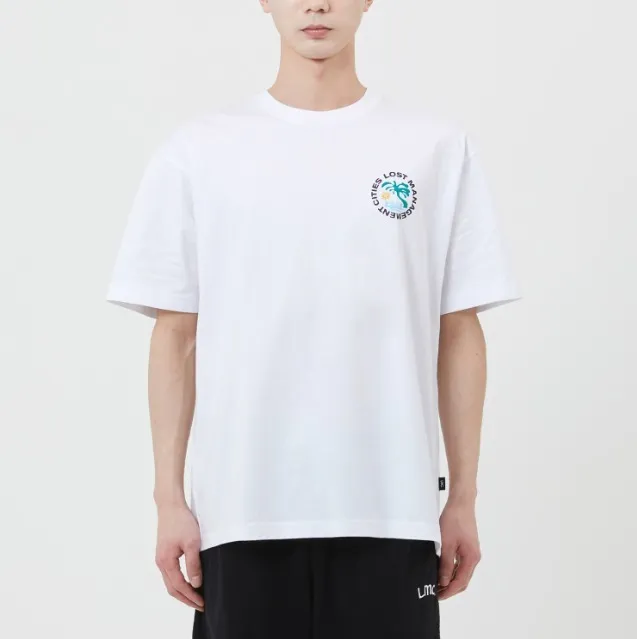 LMC  |Crew Neck Unisex Street Style U-Neck Plain Cotton Logo