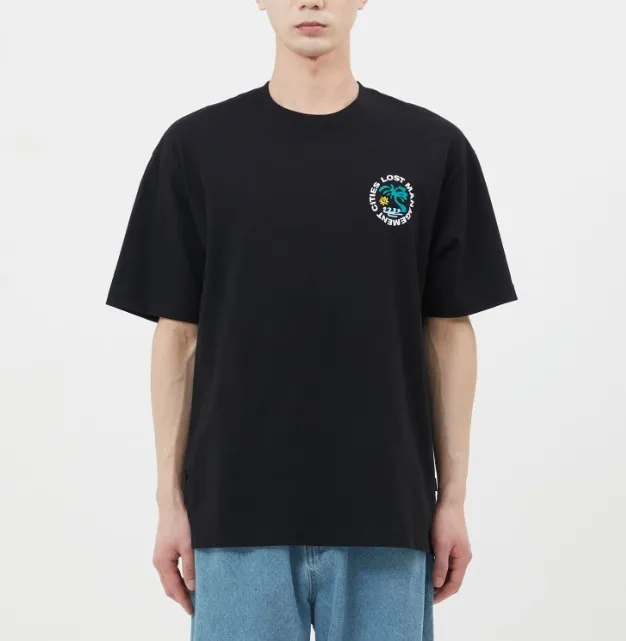 LMC  |Crew Neck Unisex Street Style U-Neck Plain Cotton Logo