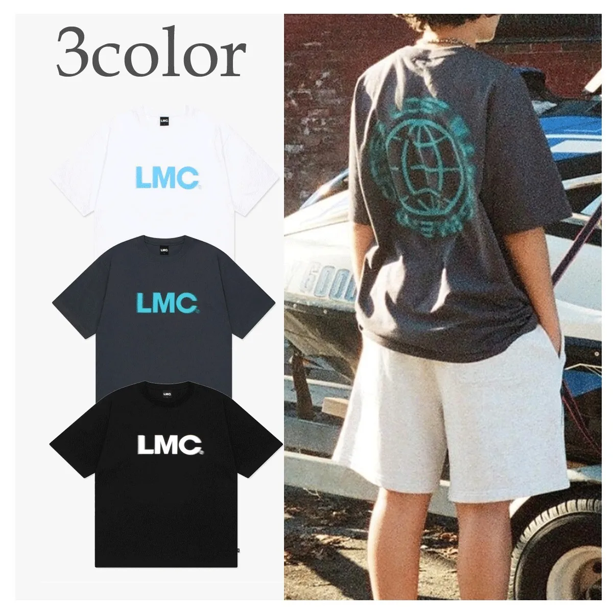 LMC  |Crew Neck Unisex Street Style U-Neck Plain Cotton