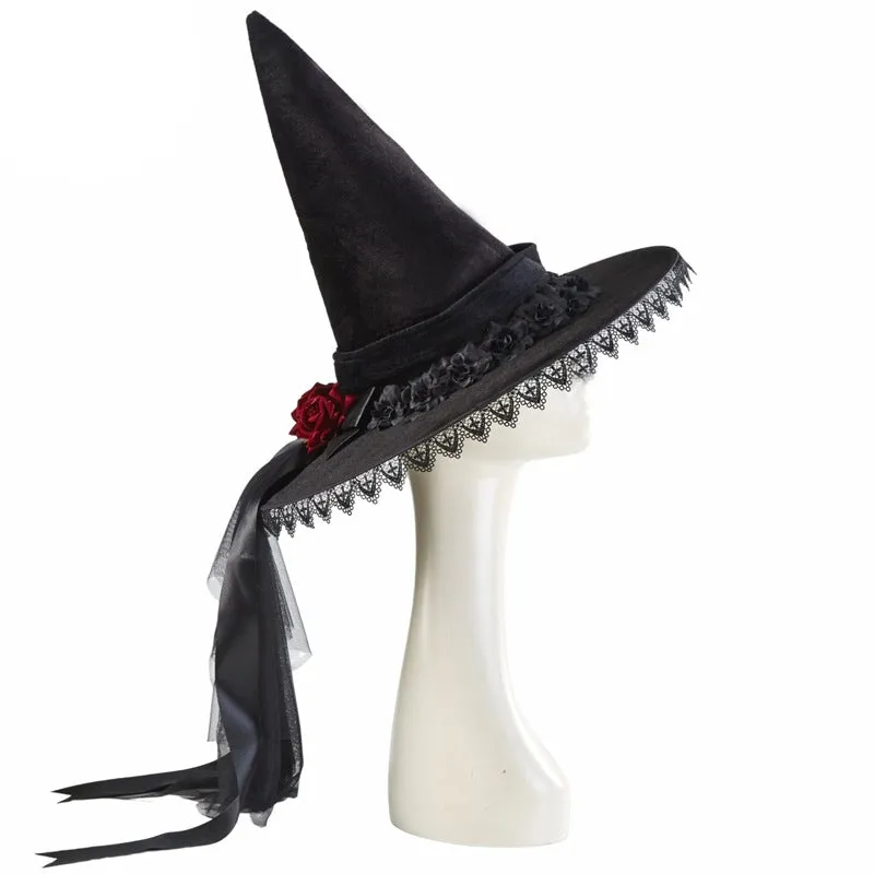 Lolita Rose Lace Witch Hat