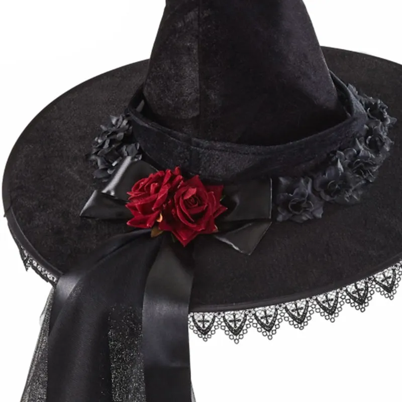 Lolita Rose Lace Witch Hat