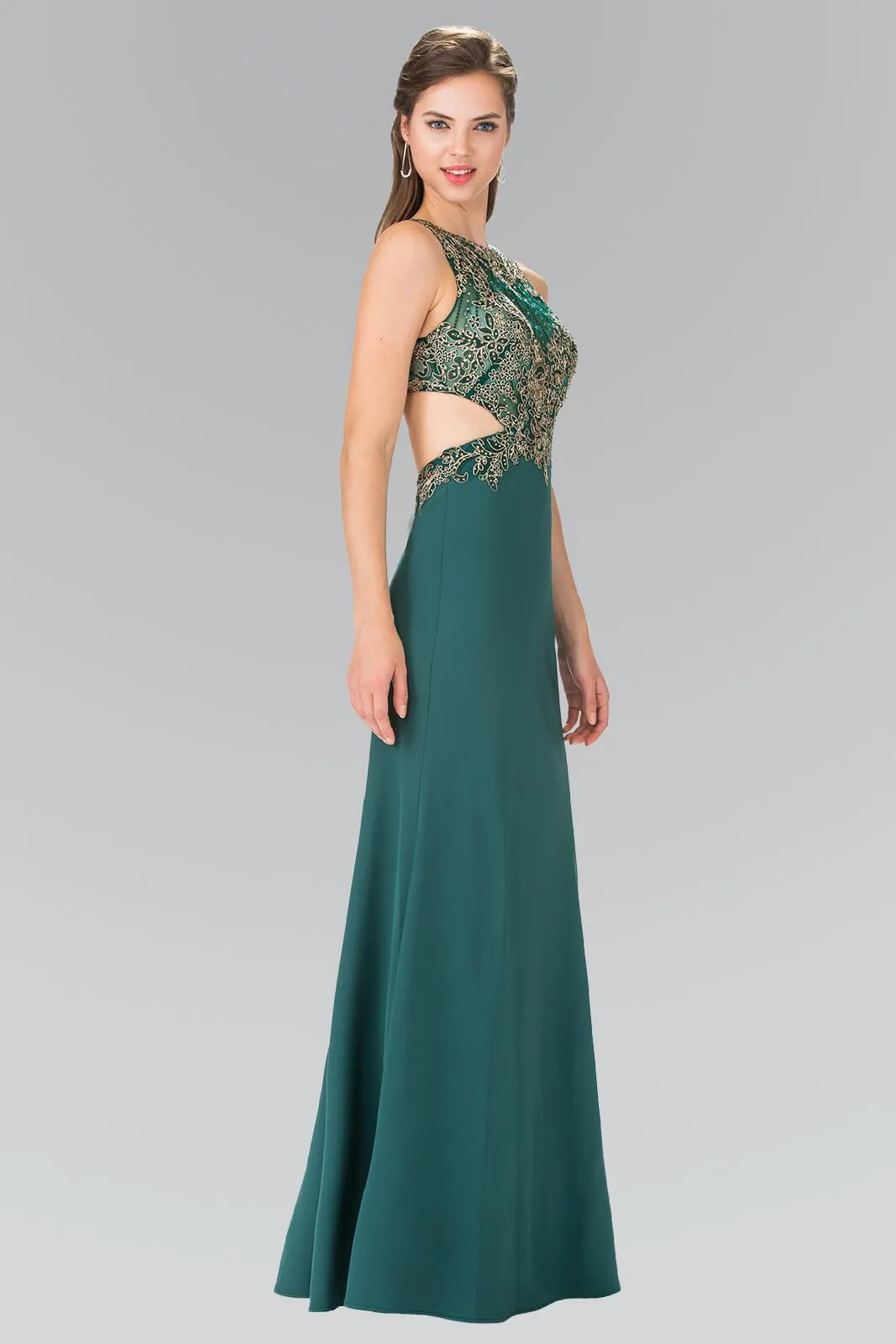 Long Formal Side Cut Dress Evening Prom Gown