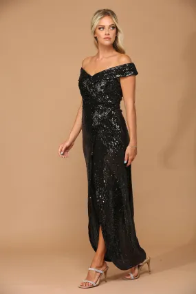 Long Off Shoulder Formal Evening Gown