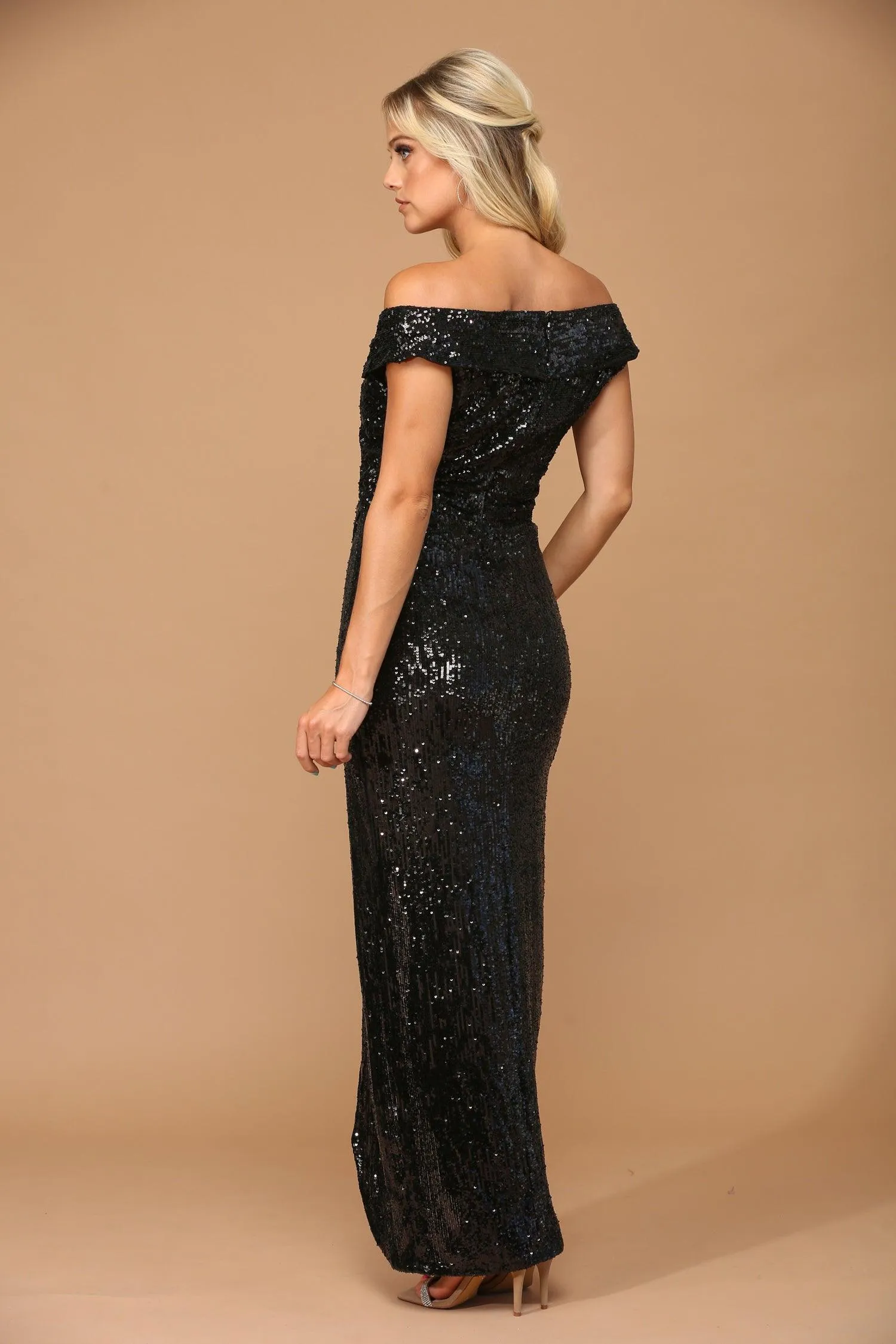 Long Off Shoulder Formal Evening Gown