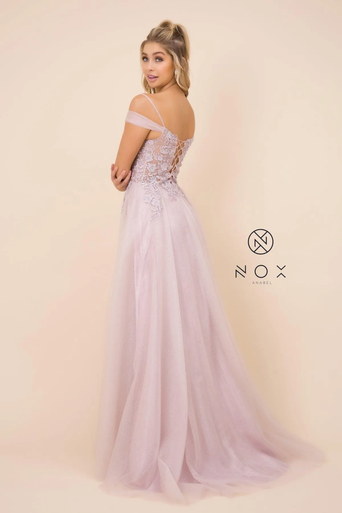 Long Prom Evening Gown Light Mauve