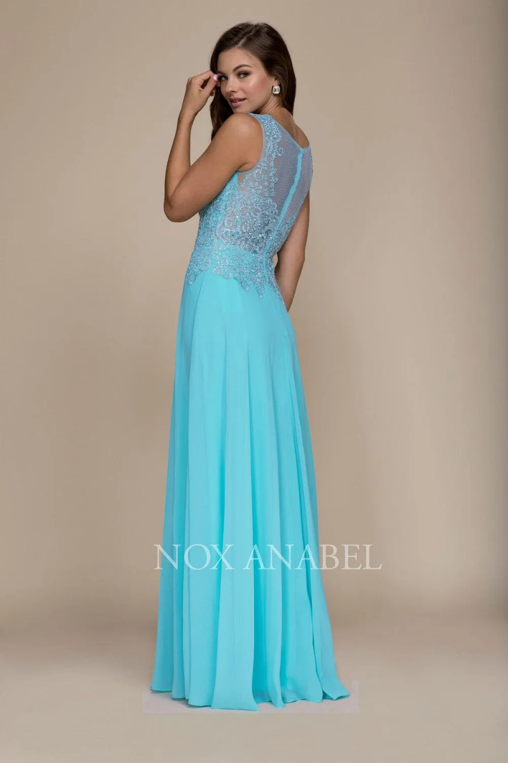 Long Sleeveless Prom Dress Evening Gown