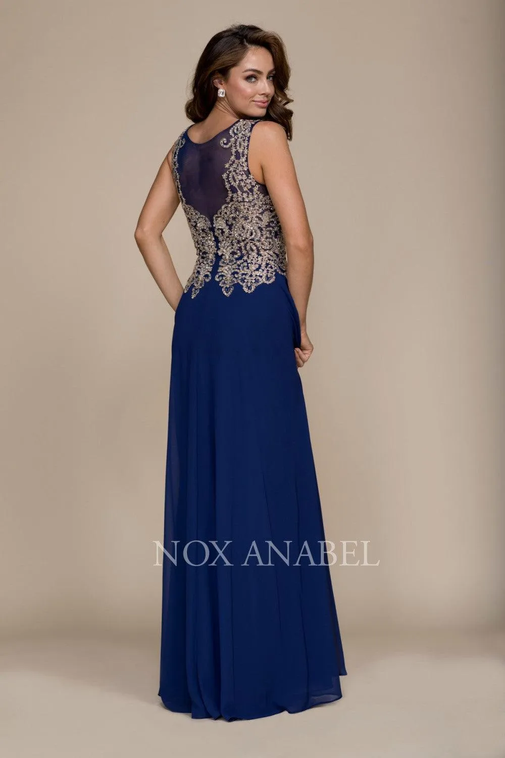 Long Sleeveless Prom Dress Evening Gown